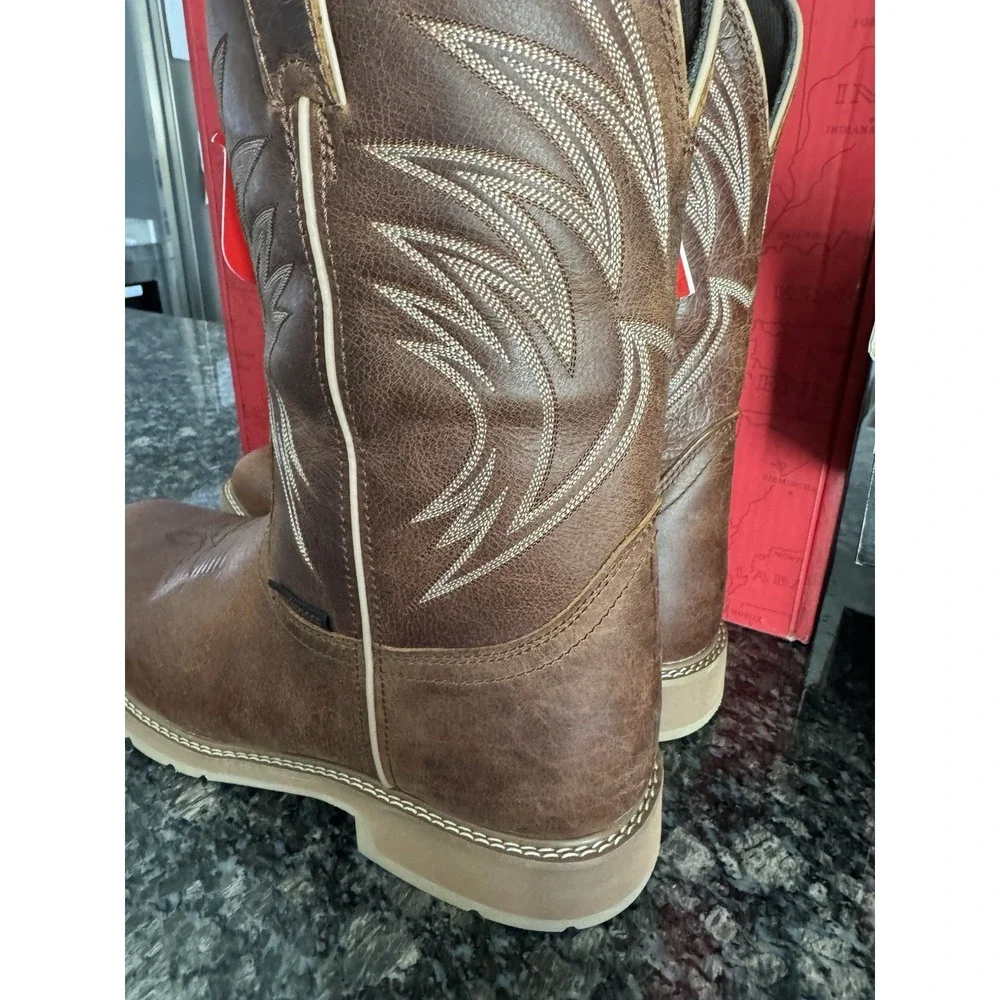 Justin Original Workboots Daywork 11 Inch Waterproof Work ‎ Mens Brown  Sz 14 D